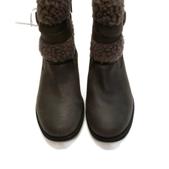 UGG Blayre IV Sz 6 Leather Sheepskin Boots Waterproof 1108131 Slate Olive Green - Picture 5 of 8